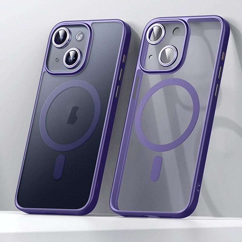 Matte Magnetic Magsafe Case for Iphone 15 - Sulada - Dark Purple 8
