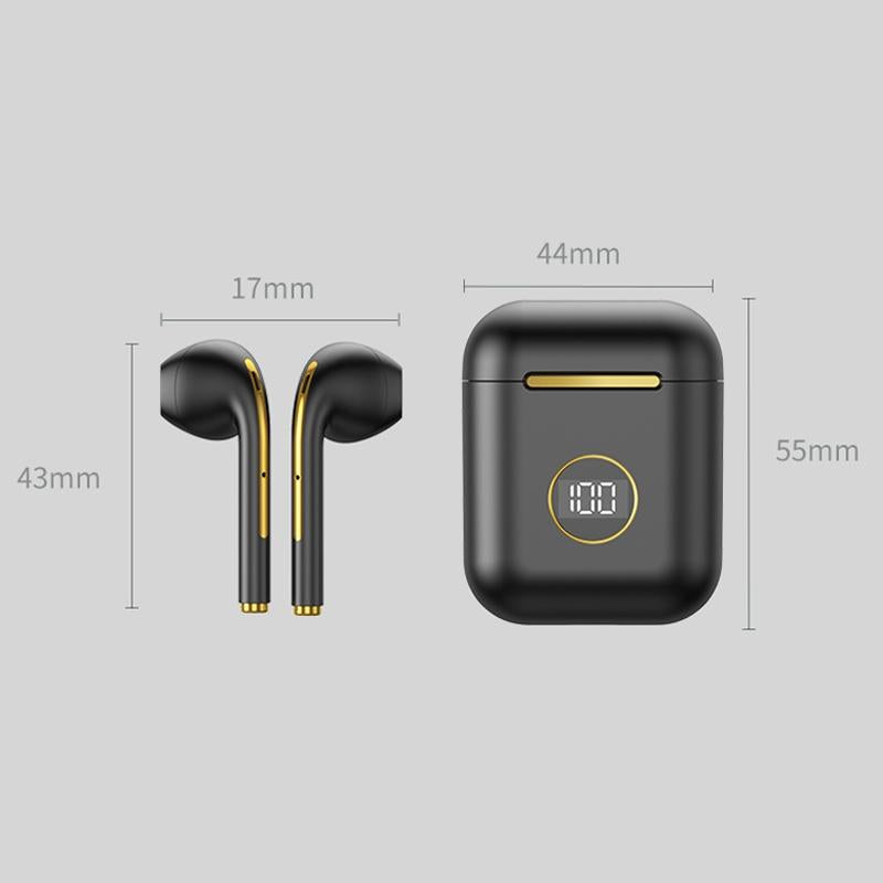 Wireless Sport Bluetooth Headphones with Led Display and Noise Reduction - White 5