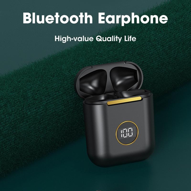 Wireless Sport Bluetooth Headphones with Led Display and Noise Reduction - White 9