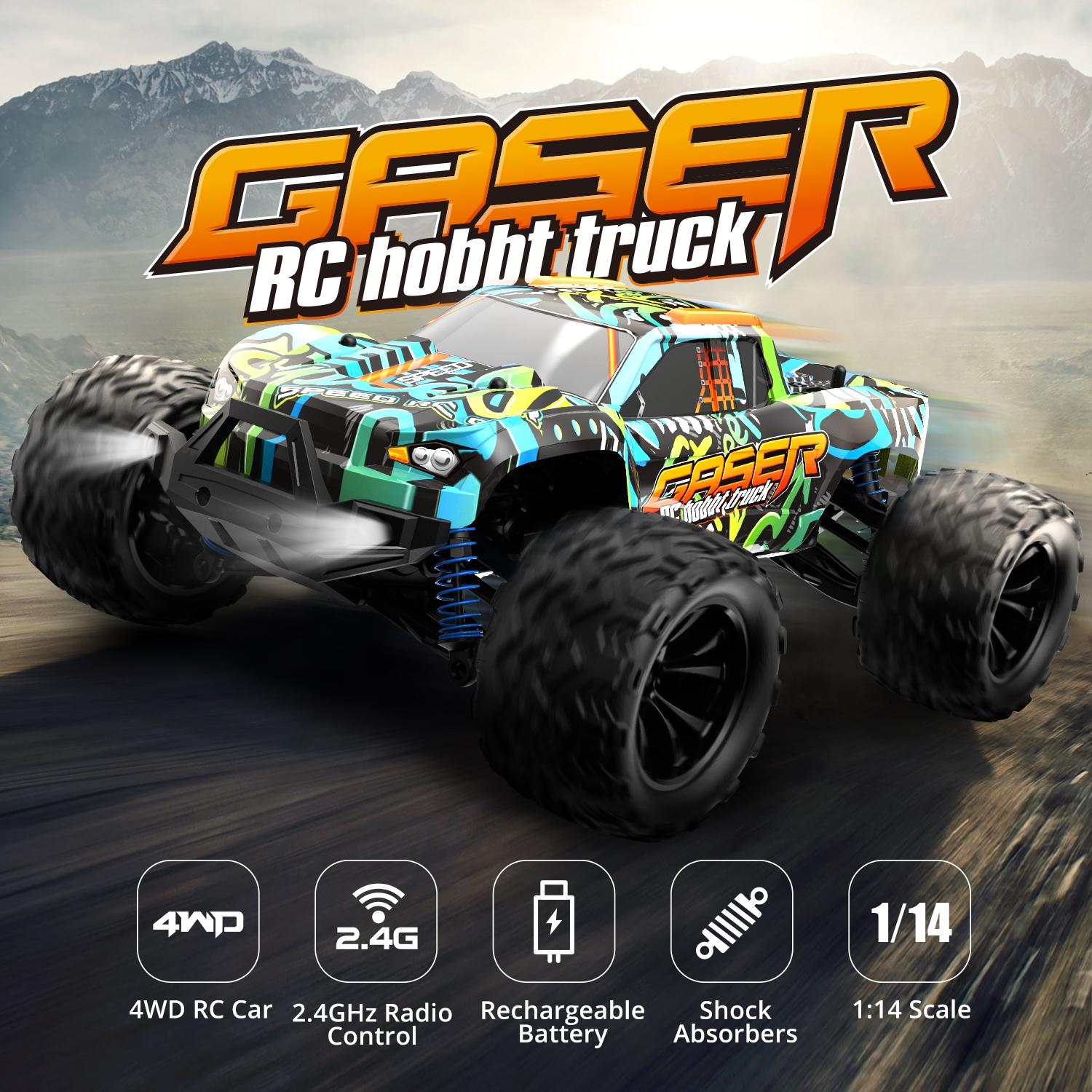 High Speed 4wd Rc Car - 1 14 Scale - Graffiti Blue 5