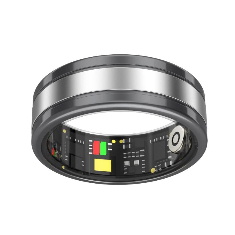 Smart Ring With Heart Rate Blood Oxygen Sleep & Sports Modes - Size 12 - Gold 14