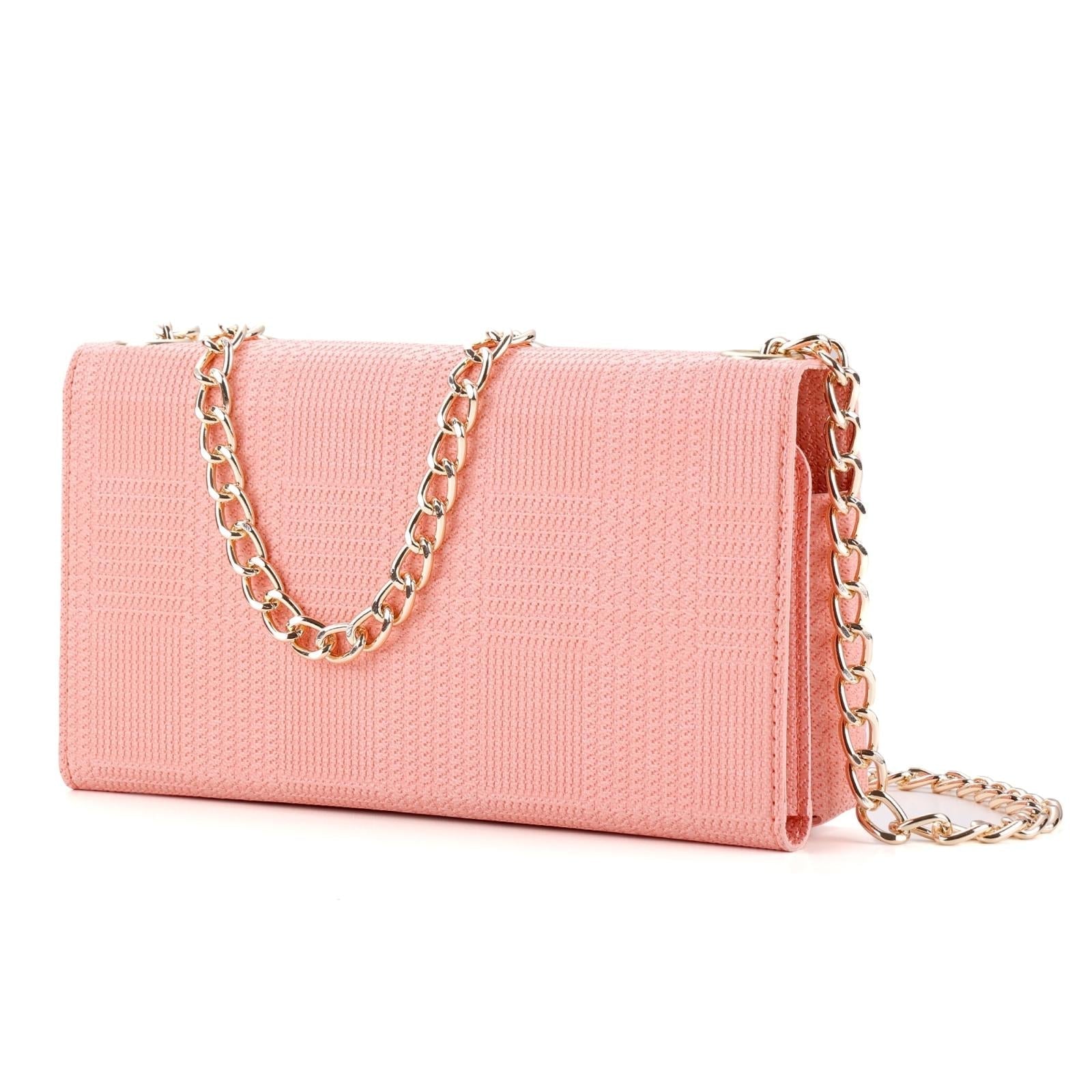 Leather Crossbody Bag With Rfid Protection 20 X 10 X 3.5Cm - Pink