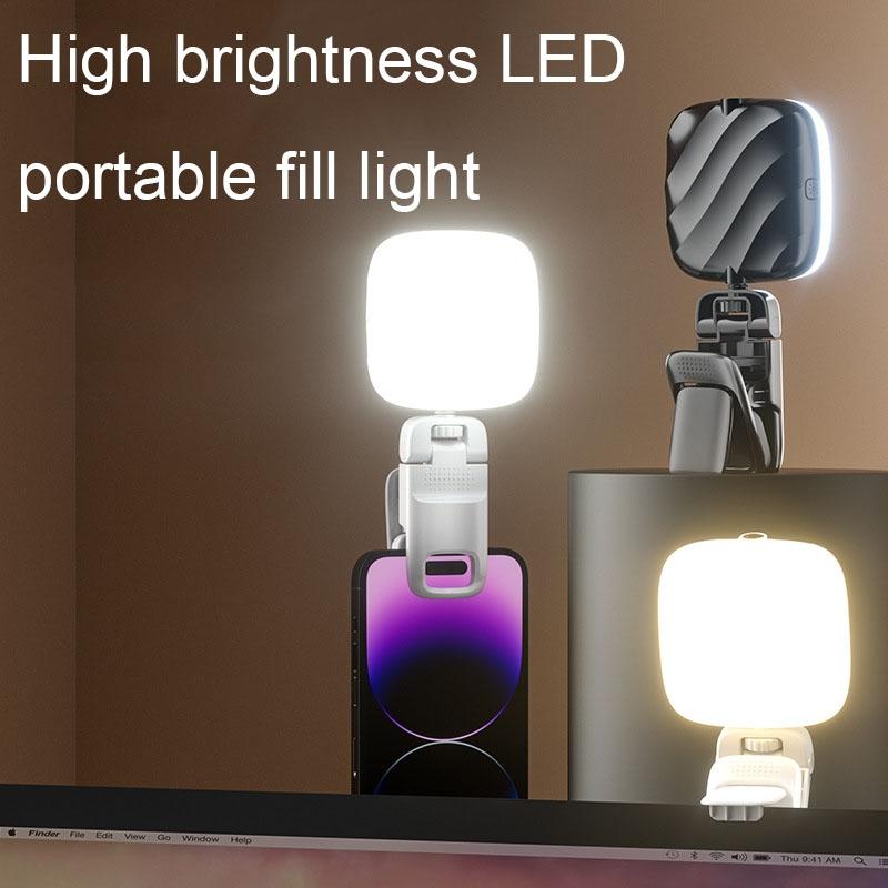 Usb Charging Led Beauty Fill Light for Mobile Phone Live Camera - White 3