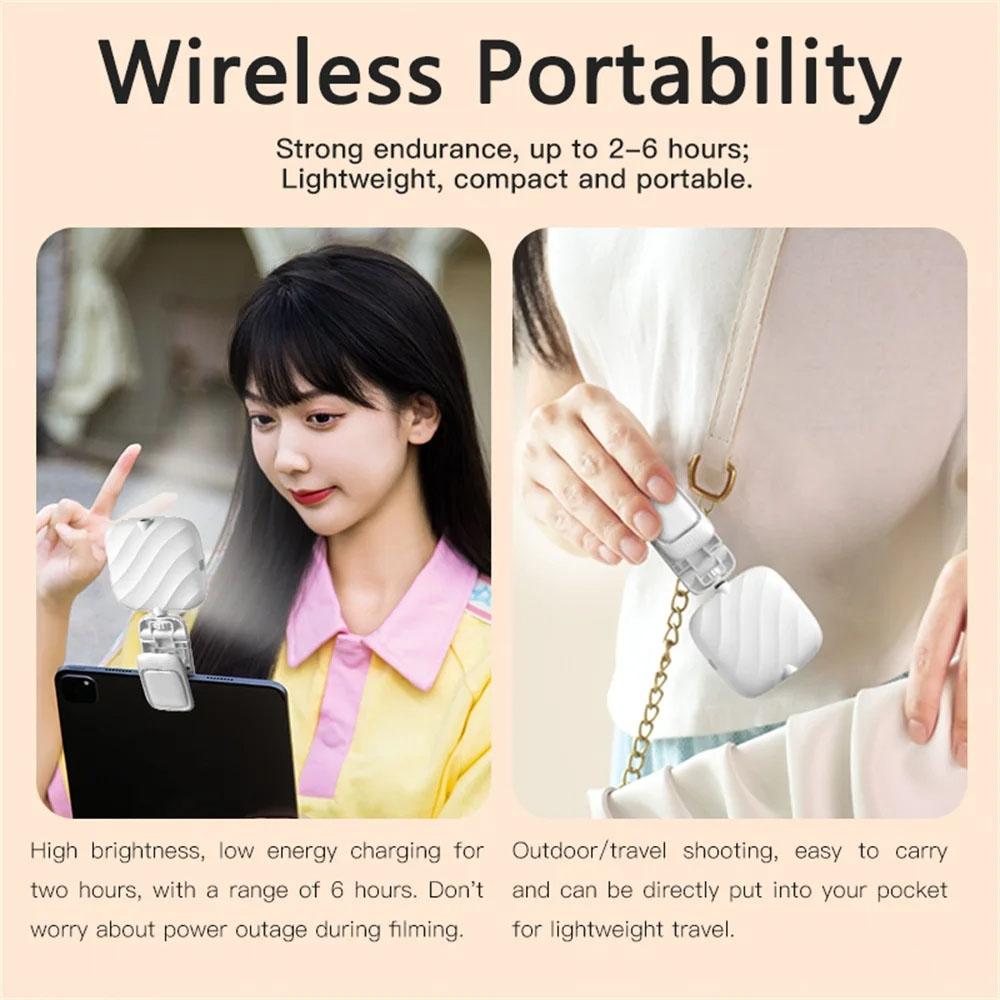 Usb Charging Led Beauty Fill Light for Mobile Phone Live Camera - White 5