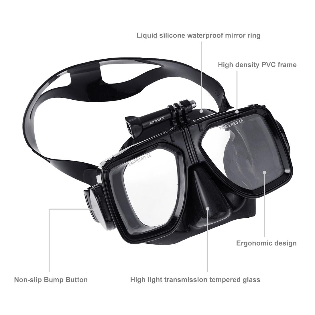 Underwater Diving Mask for Action Cameras 12