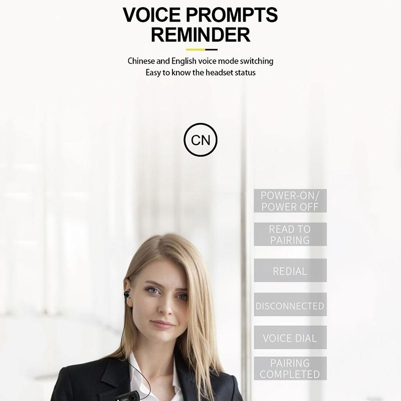 Wireless Noise-cancelling Earbuds with Vibration - Uk-e20 - White 7