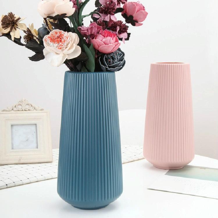 Versatile Plastic Flower Vase for Dry and Wet Arrangements - Pink 10