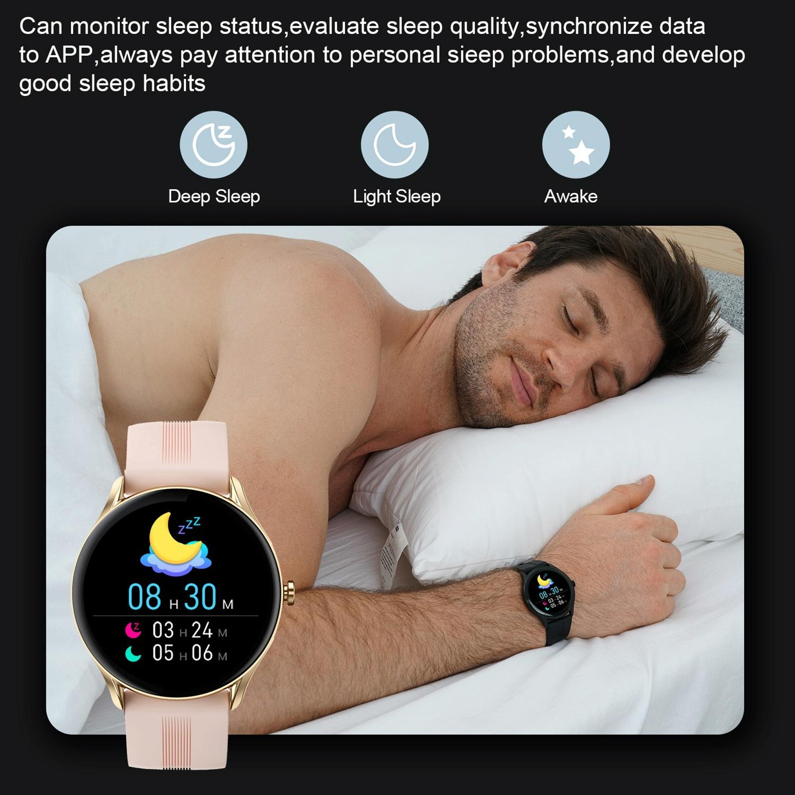 Smart Wristband With Sleep And Heart Monitoring Options - Rose Gold 7
