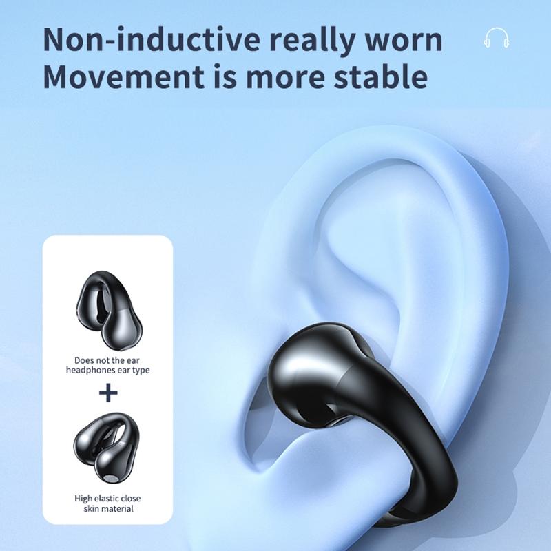 Smart Digital Display Bluetooth Earphones with Transparent Capsule Design - White 4