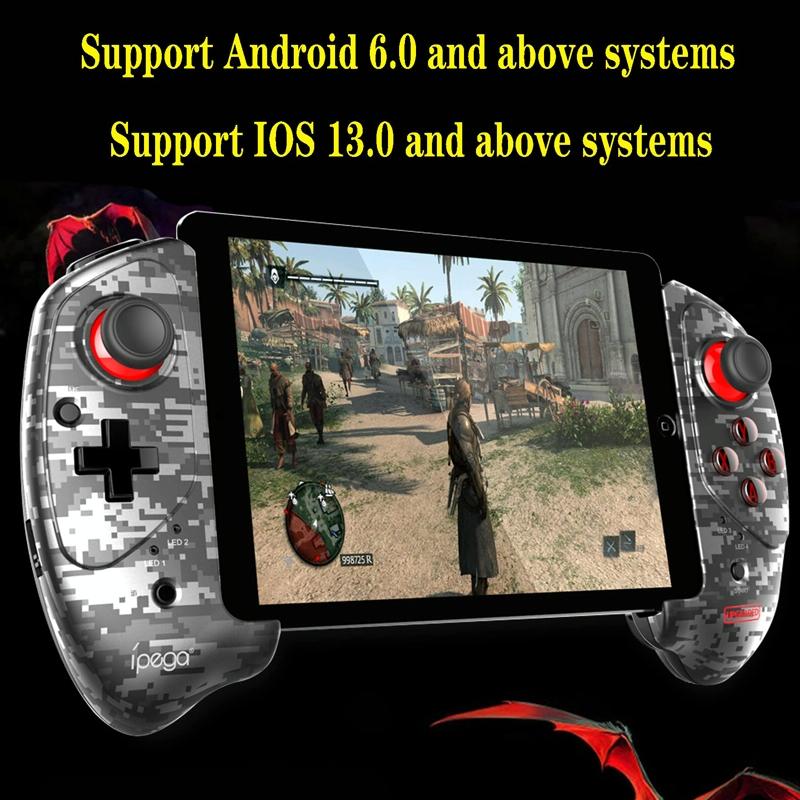 Wireless Stretch Gamepad for Android / Ios / Ps3 / Switch - Pg-9083 - B Flame Red Blue 9