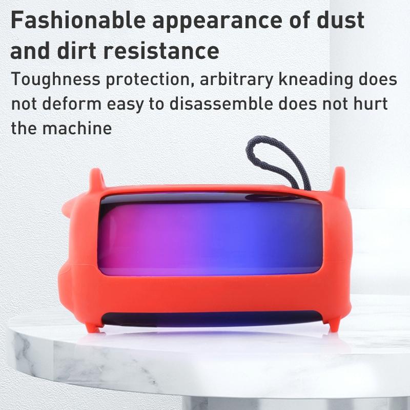 Jbl Pulse 5 Bluetooth Speaker Case with Shoulder Strap - Colourful Light Effect - Red 6