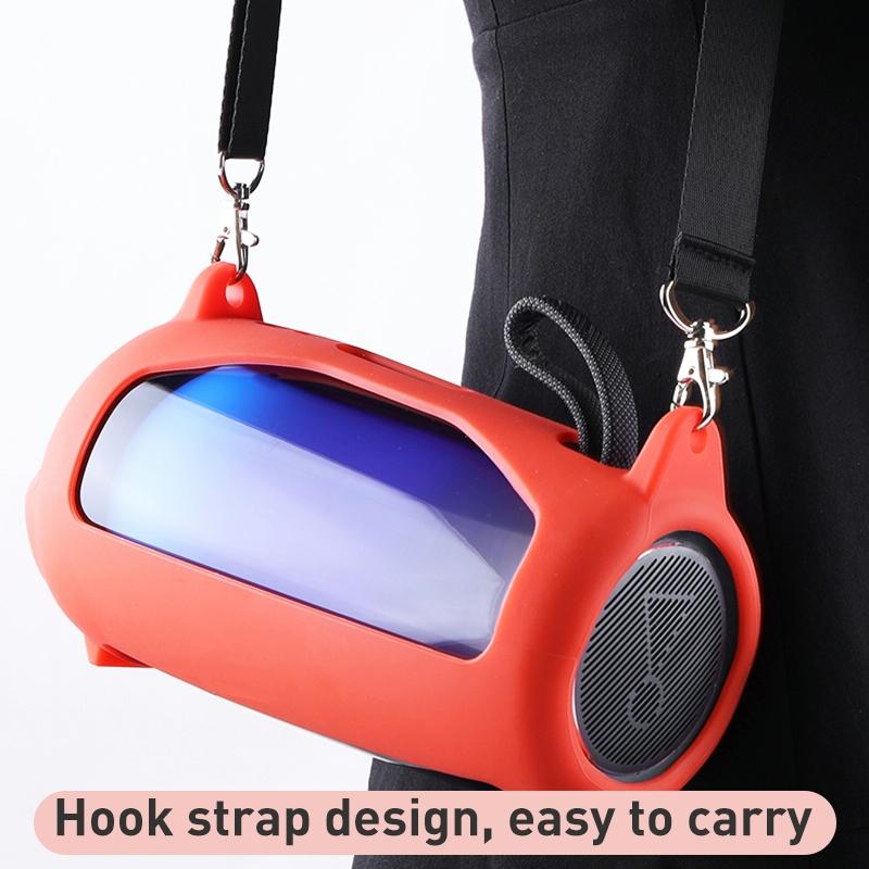 Jbl Pulse 5 Bluetooth Speaker Case with Shoulder Strap - Colourful Light Effect - Red 8