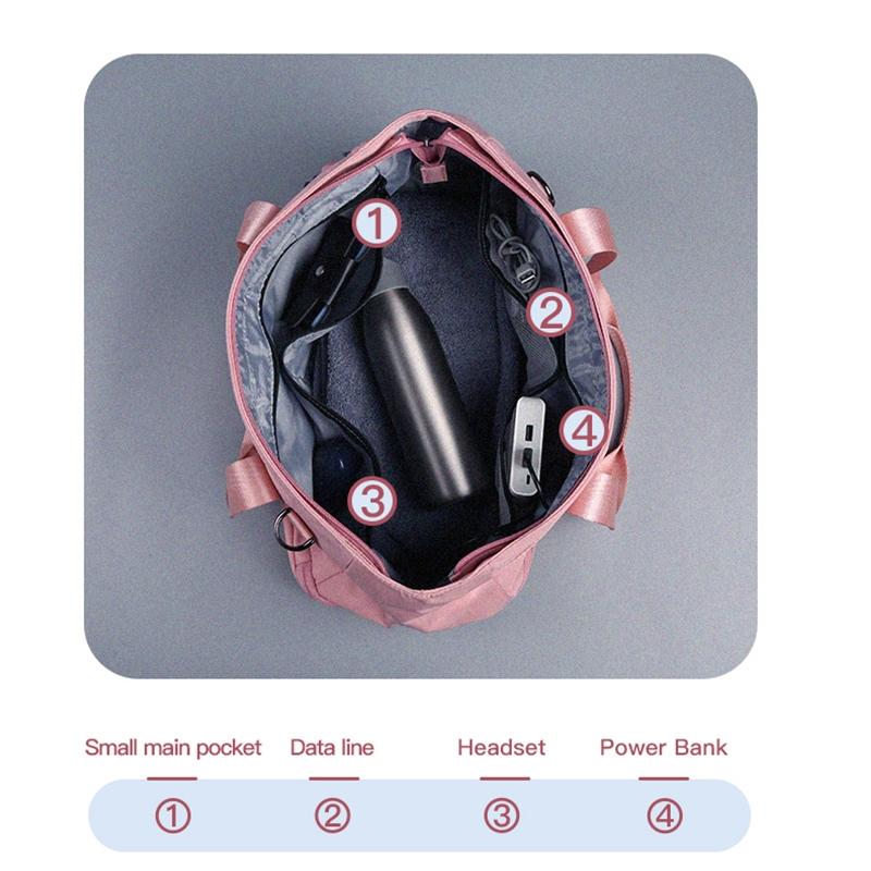 Sports Usb Shoulder Bag - Compact and Versatile - Pink 4
