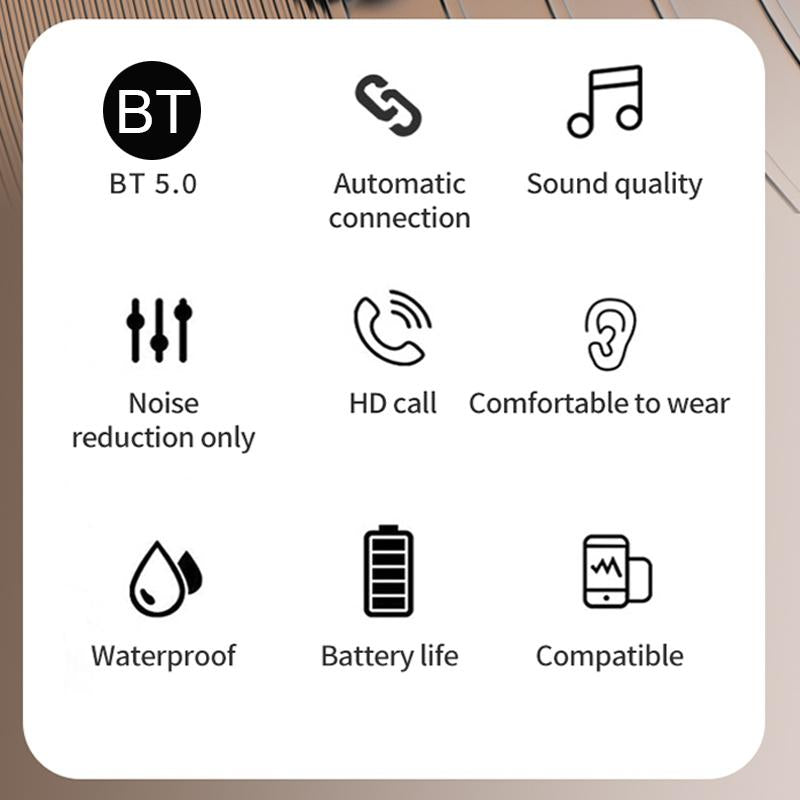 Led Bluetooth Earphones with Noise Reduction and Power Bank Function - Blue 4