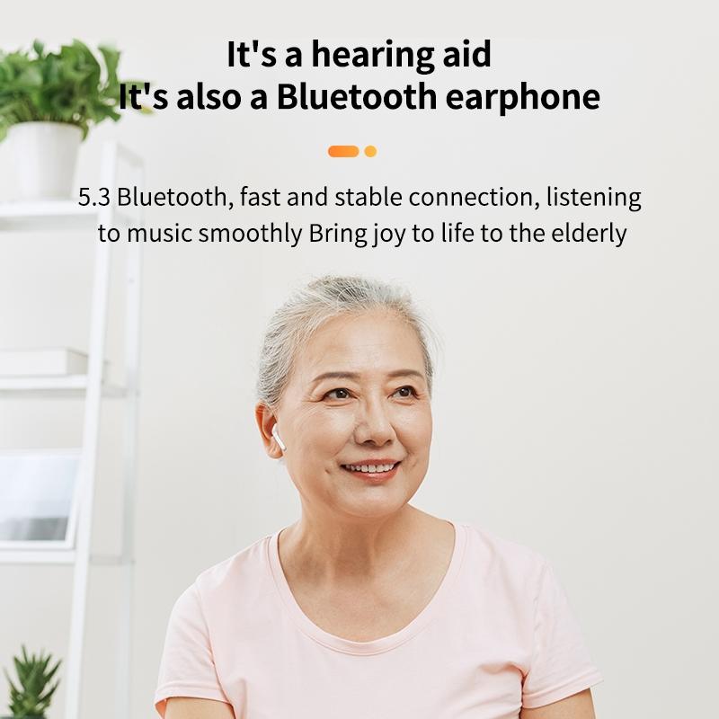 Smart Ai Bluetooth 5.3 In Ear Hearing Aid - White 10