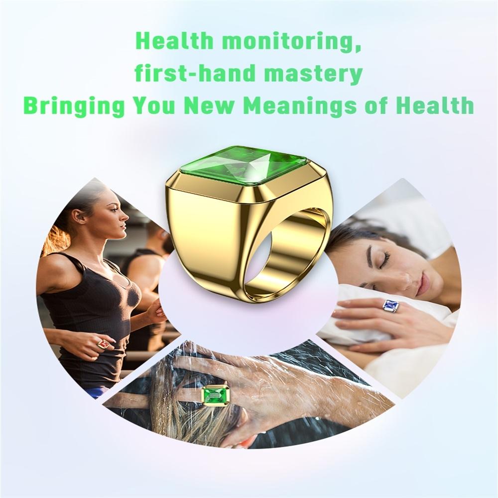 Smart Ring With Heart Rate Blood Oxygen Sleep And Remote Photography Support - Green 6
