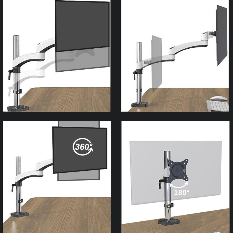 Rotating Aluminum Monitor Bracket for Lifting Lcd - Perforation 6