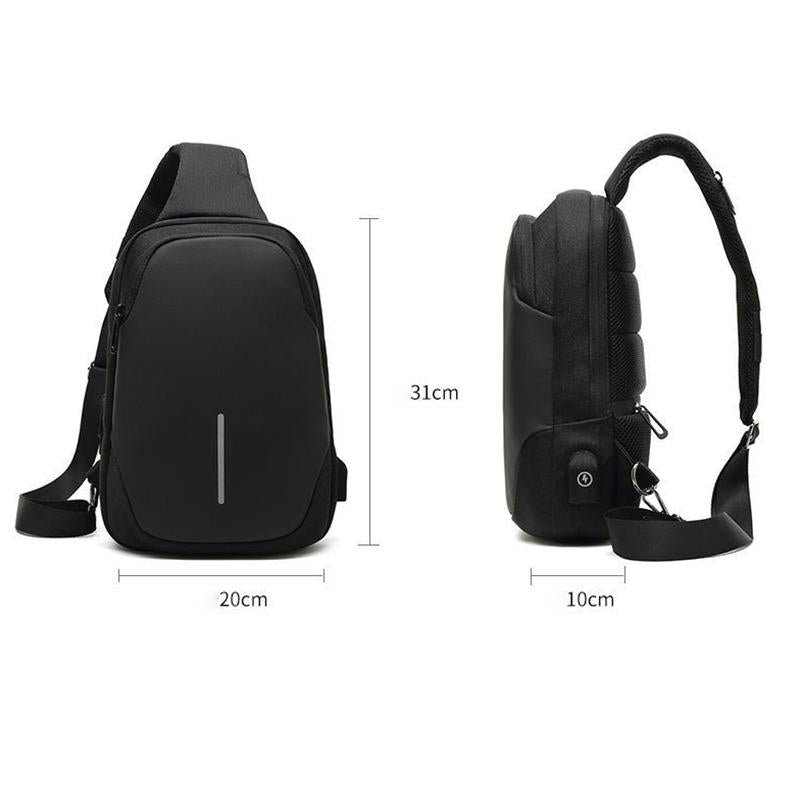 Secure Multi Layer Chest Bag For Outdoor Cycling - Black 3
