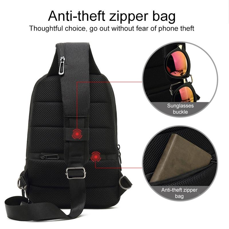 Secure Multi Layer Chest Bag For Outdoor Cycling - Black 6