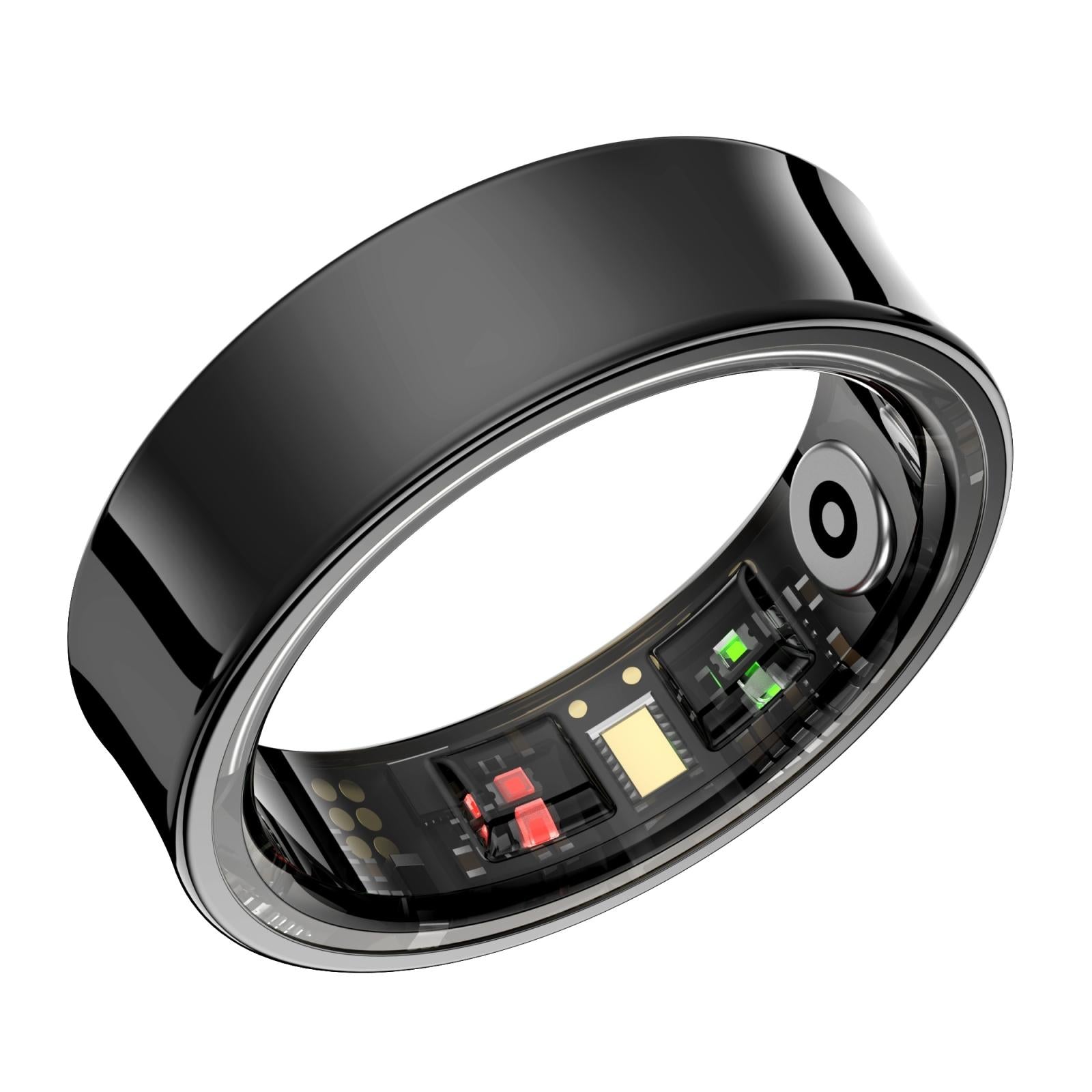 Smart Ring With Heart Rate Blood Oxygen Sleep Monitoring & Sports Modes - Size 8 - Gold 14