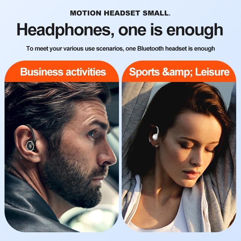 Wireless Hanging Ear Sports Earphone with True Sound - White 8