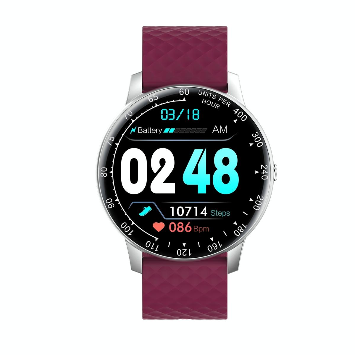 1.75 Inch Hd Round Screen Silicone Strap Smart Sports Watch - Lake Blue 12