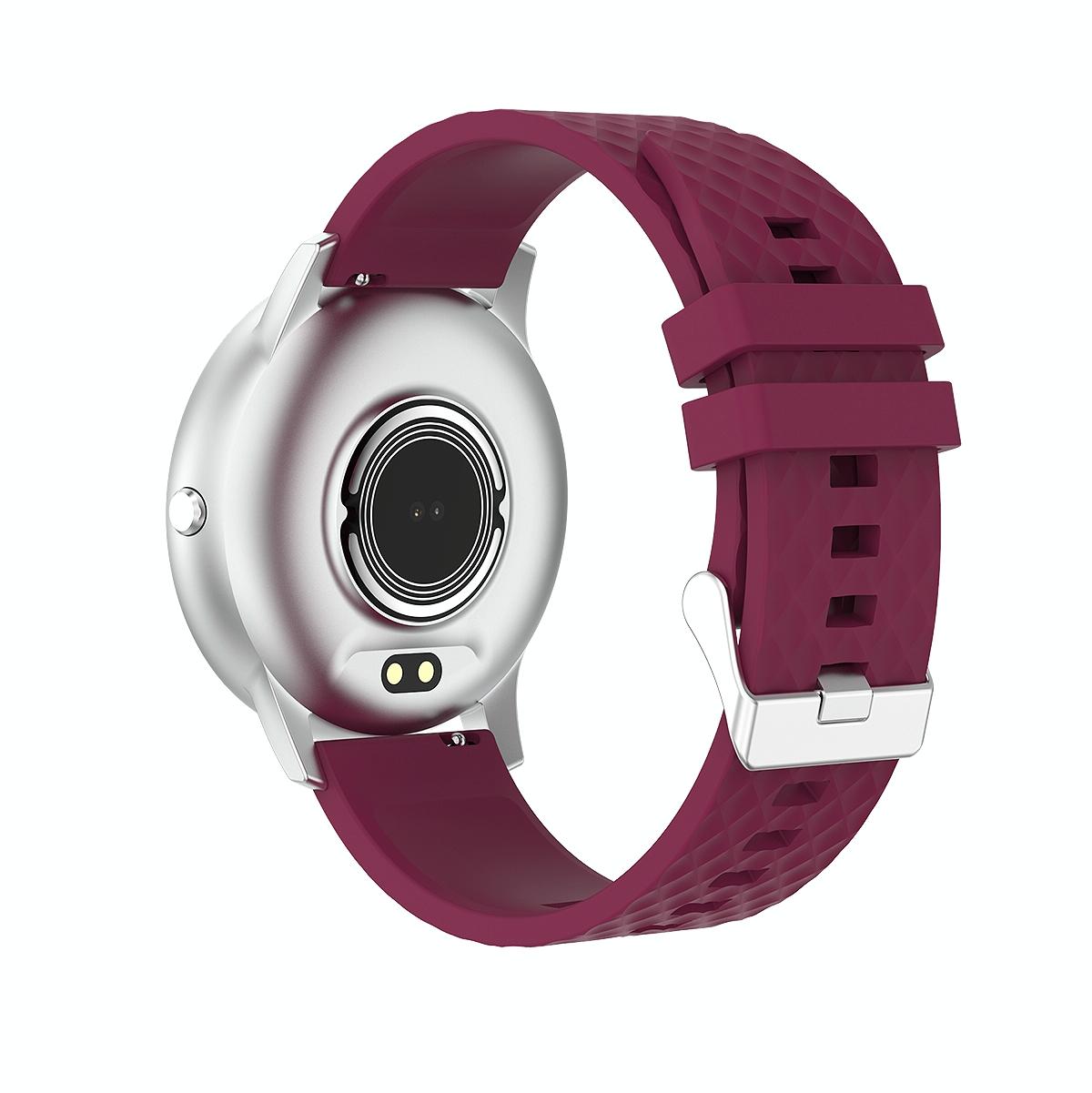 1.75 Inch Hd Round Screen Silicone Strap Smart Sports Watch - Lake Blue 13