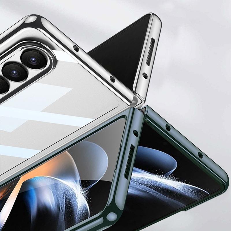 For Samsung Galaxy Z Fold4 5G Electroplated Full Coverage Case - Transparent 5