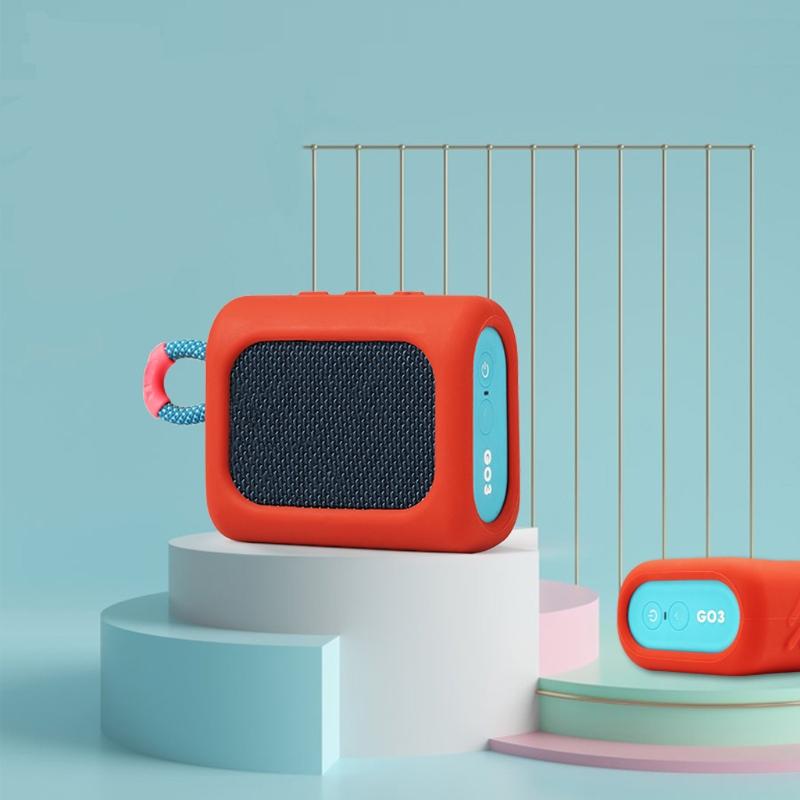 Protective Silicone Case for Jbl Go3 Speaker - Dust-proof and Anti-fall - Red 7