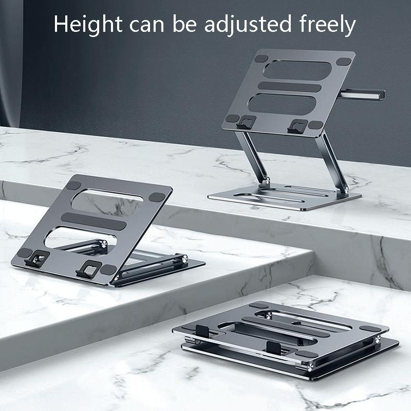 Adjustable Metal Notebook Stand - Gray Desktop Support 5