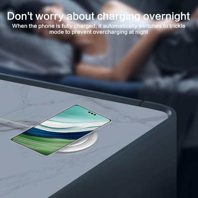 15W Desktop Wireless Charging Pad - White 6