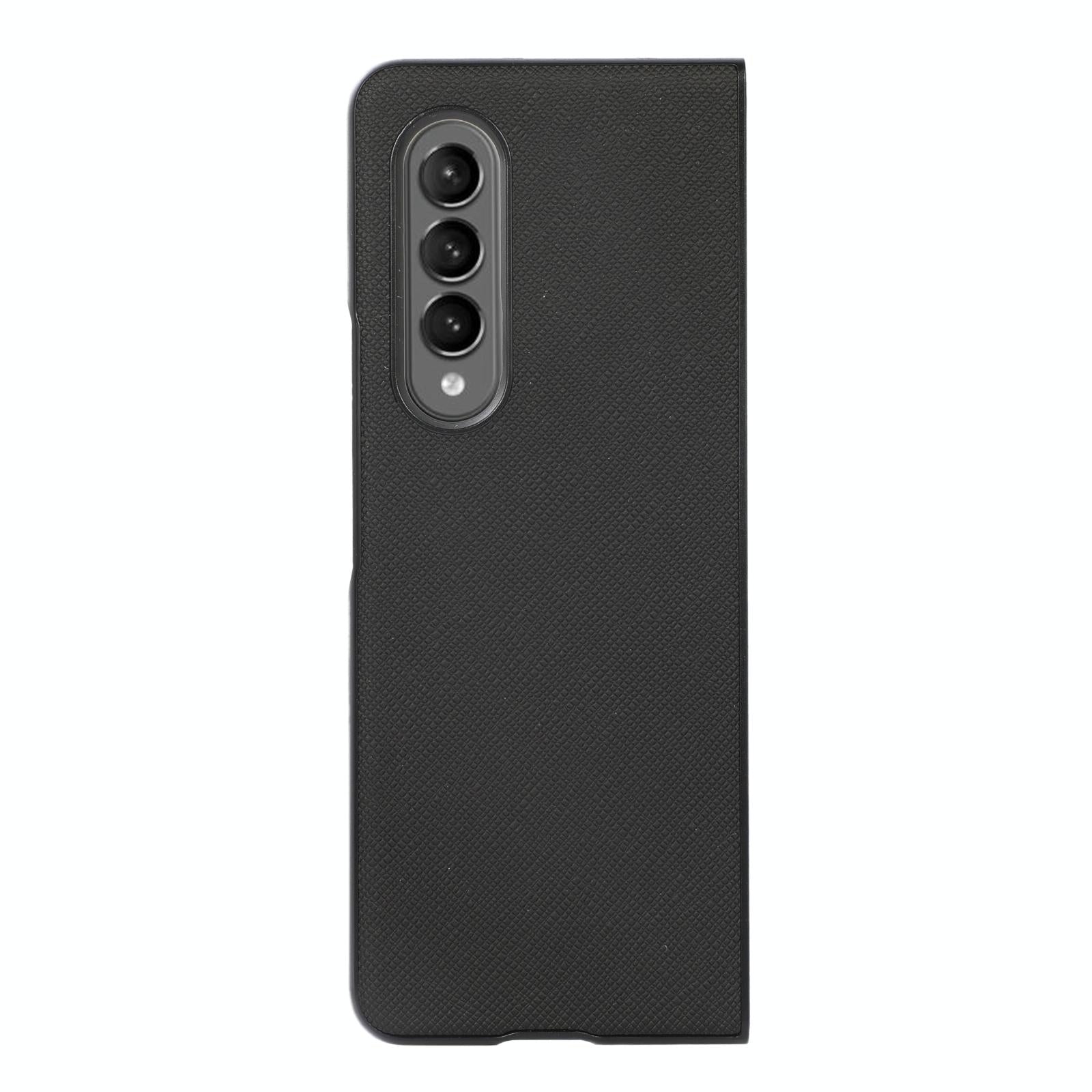 For Samsung Galaxy Z Fold4 5G Fold 4 Cross Texture Pu Leather Case - Red 4