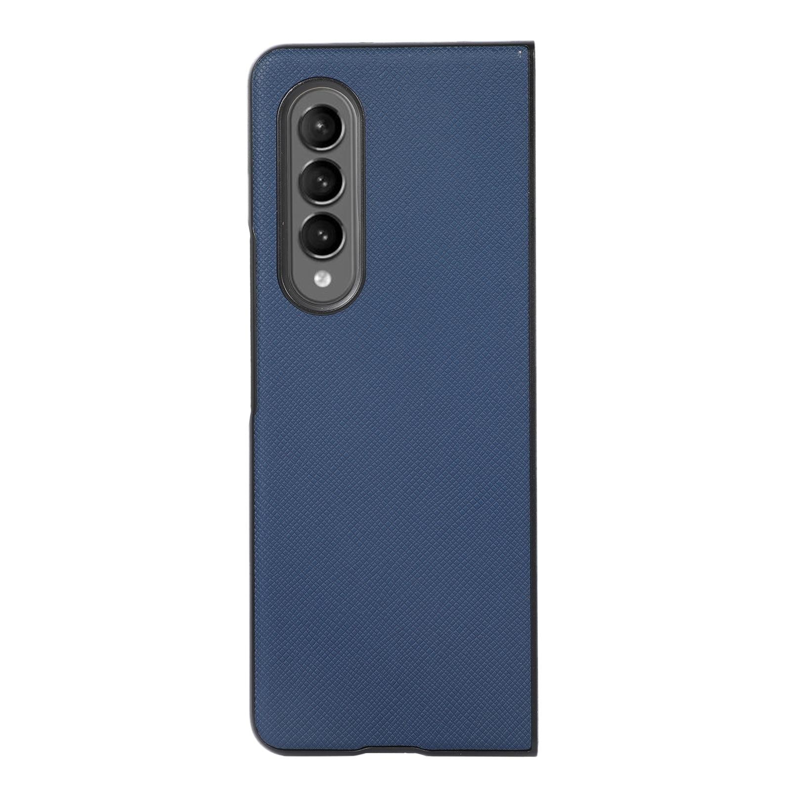 For Samsung Galaxy Z Fold4 5G Fold 4 Cross Texture Pu Leather Case - Red 9