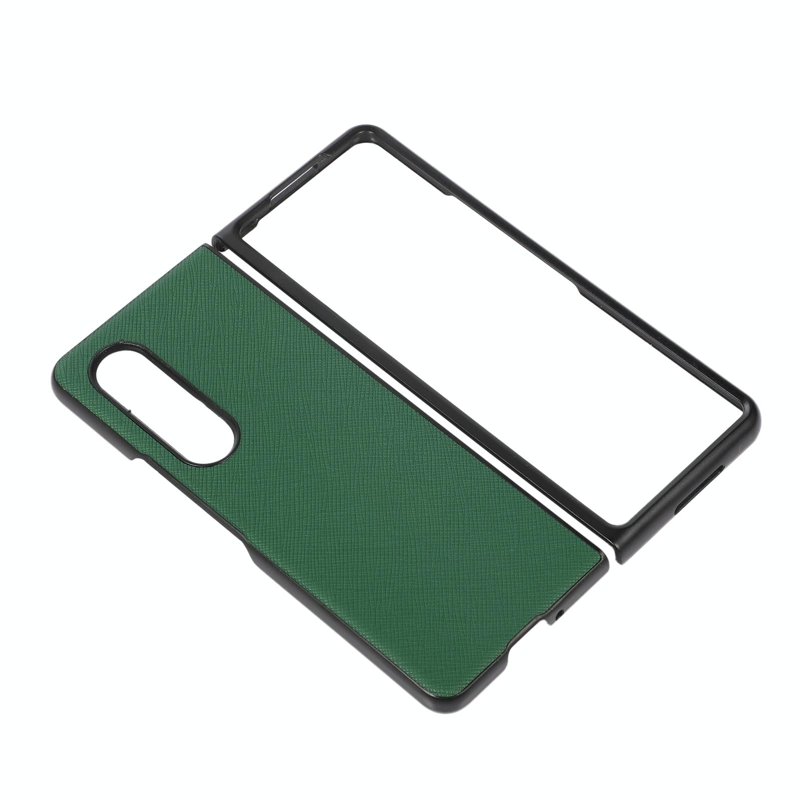 For Samsung Galaxy Z Fold4 5G Fold 4 Cross Texture Pu Leather Case - Red 13