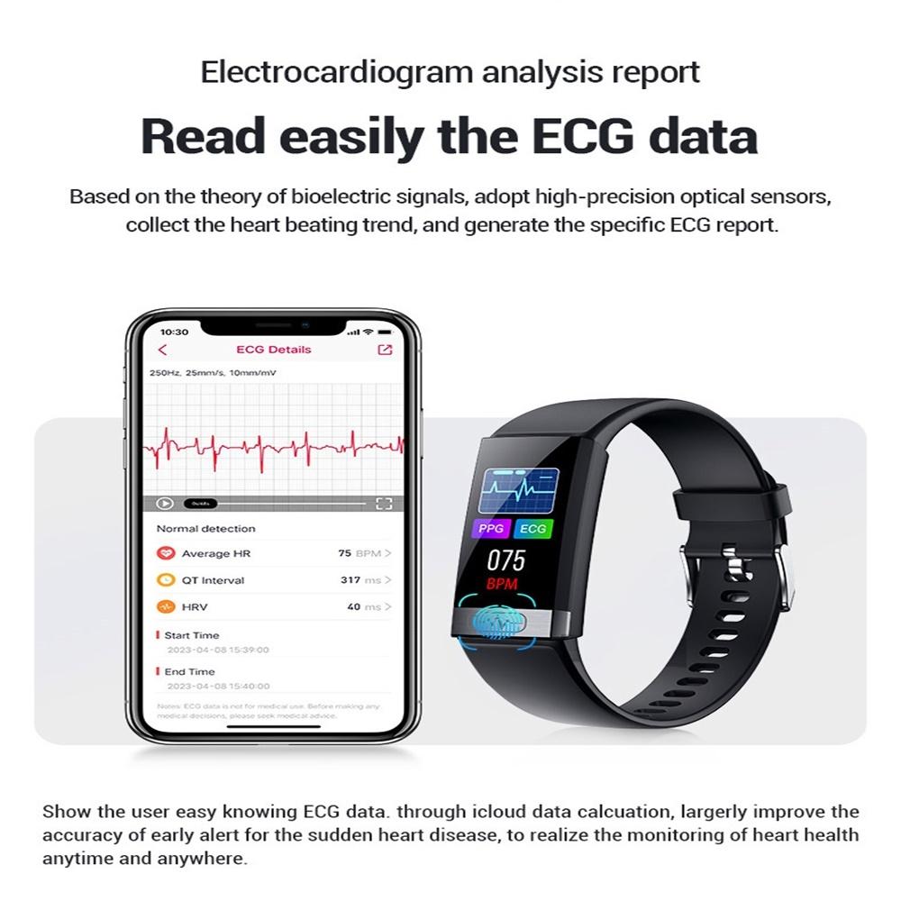 Smart Watch With Heart / Bp / Oxygen / Glucose Monitoring Available - Blue 5