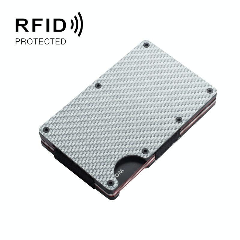 Carbon Fiber Rfid Card Holder - Secure & Stylish - Red 7