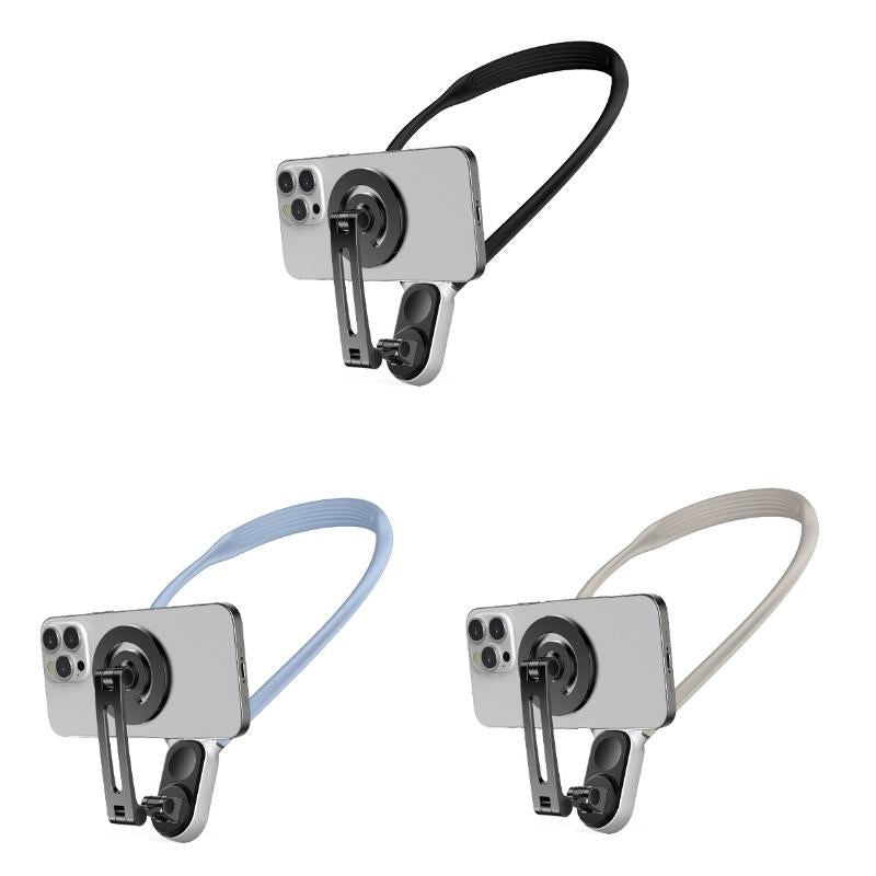 Versatile Magnetic Neck Holder for Phones and Action Cameras - Glacier Blue 3