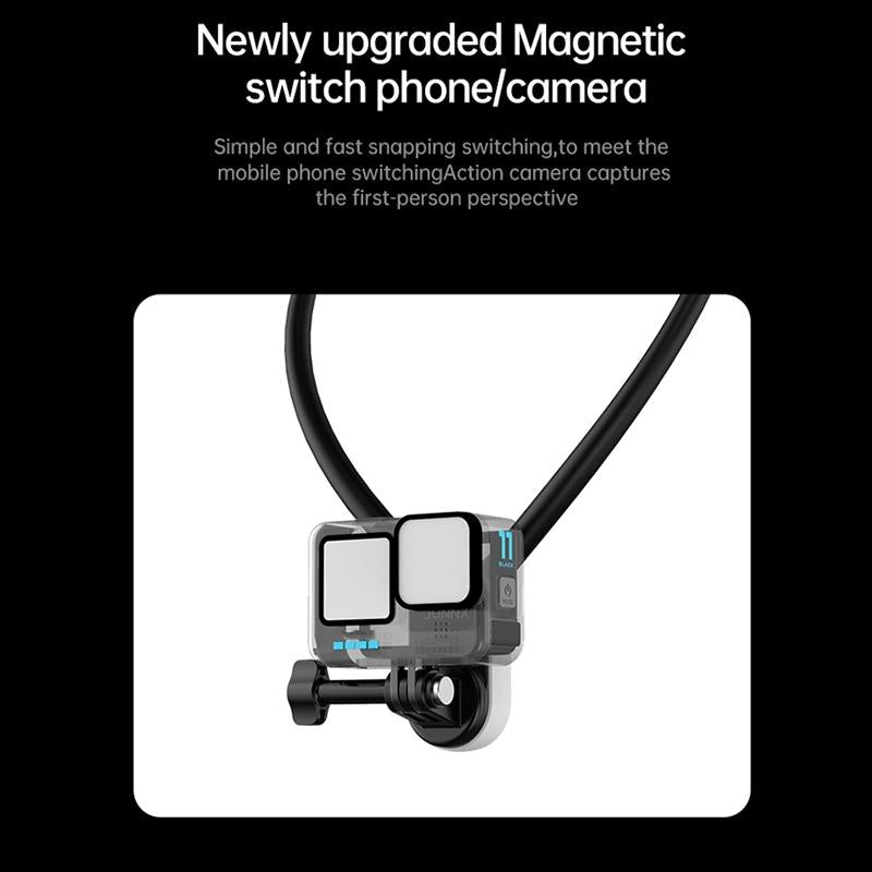 Versatile Magnetic Neck Holder for Phones and Action Cameras - Glacier Blue 6