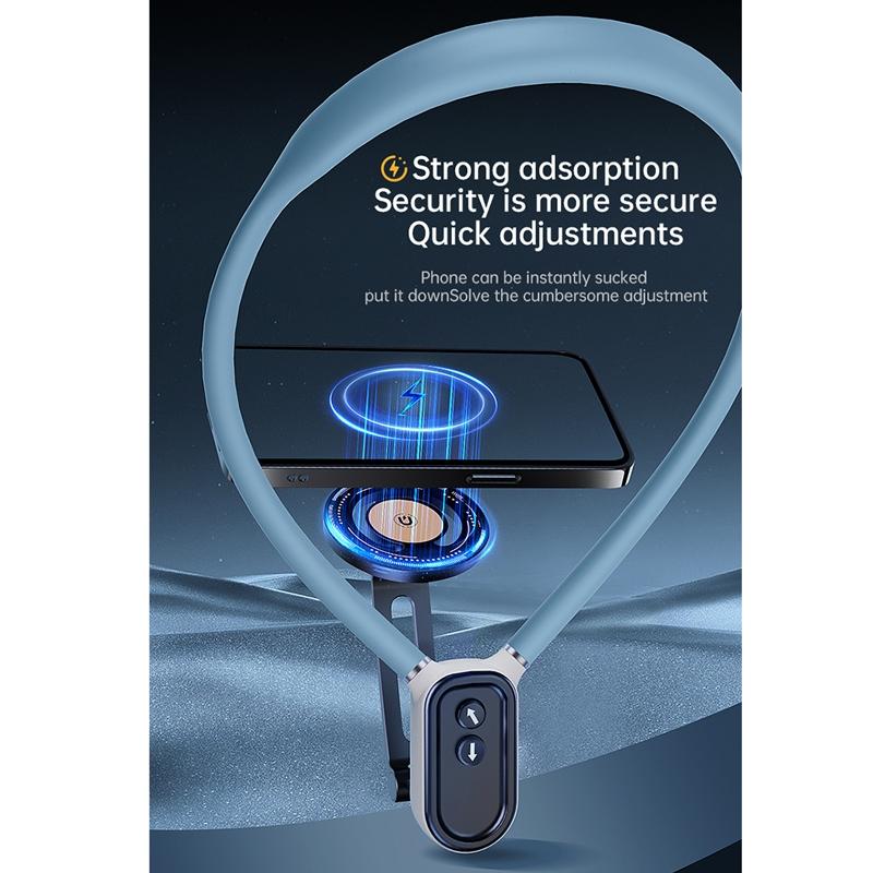 Versatile Magnetic Neck Holder for Phones and Action Cameras - Glacier Blue 10