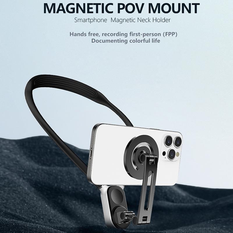 Versatile Magnetic Neck Holder for Phones and Action Cameras - Glacier Blue 12