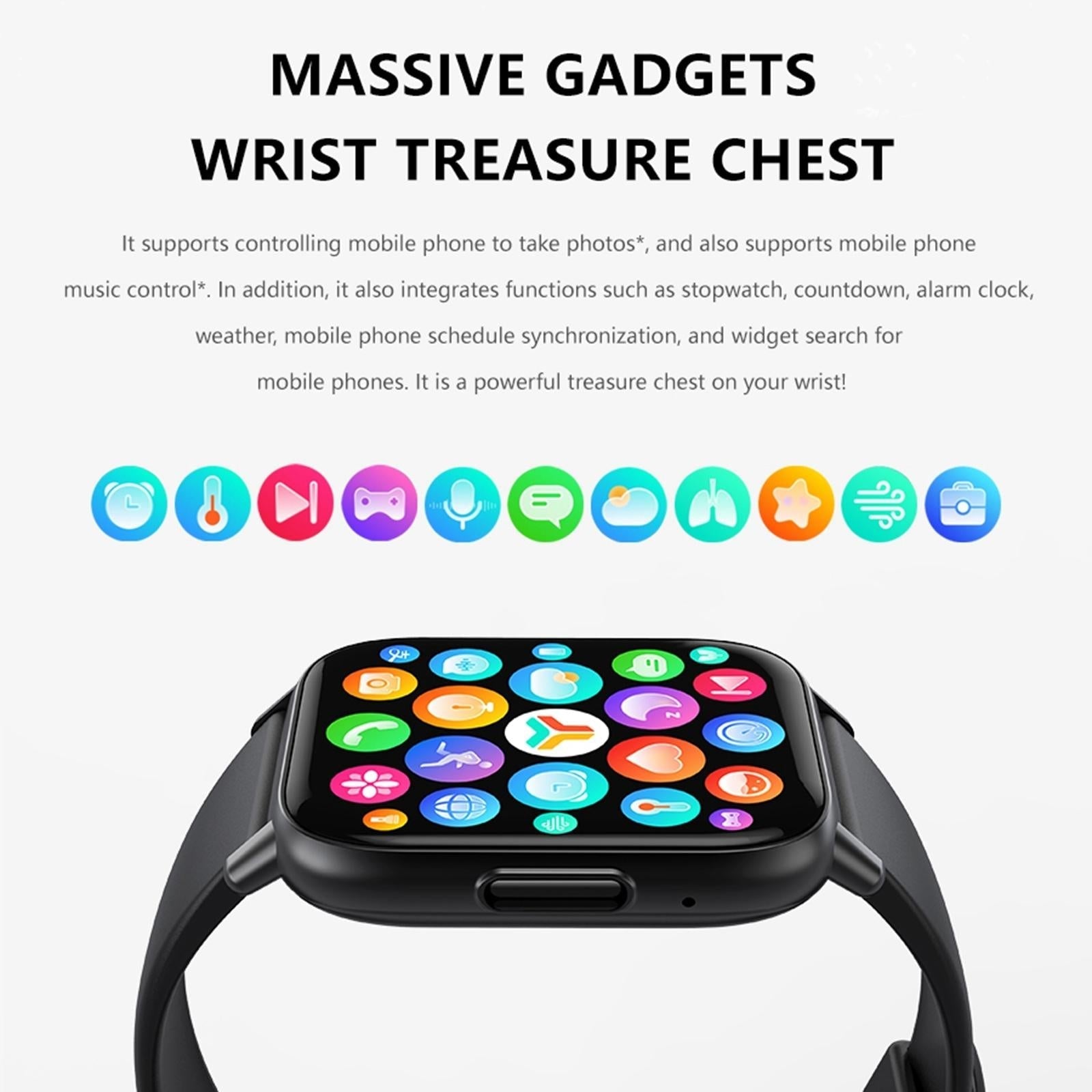 1.83 Inch Bt5.2 Smart Sport Watch Support Bluetooth Call / Sleep / Blood Sugar / Blood Oxygen / Temperature / Heart Rate / Blood Pressure Health Monitor - Pink 9