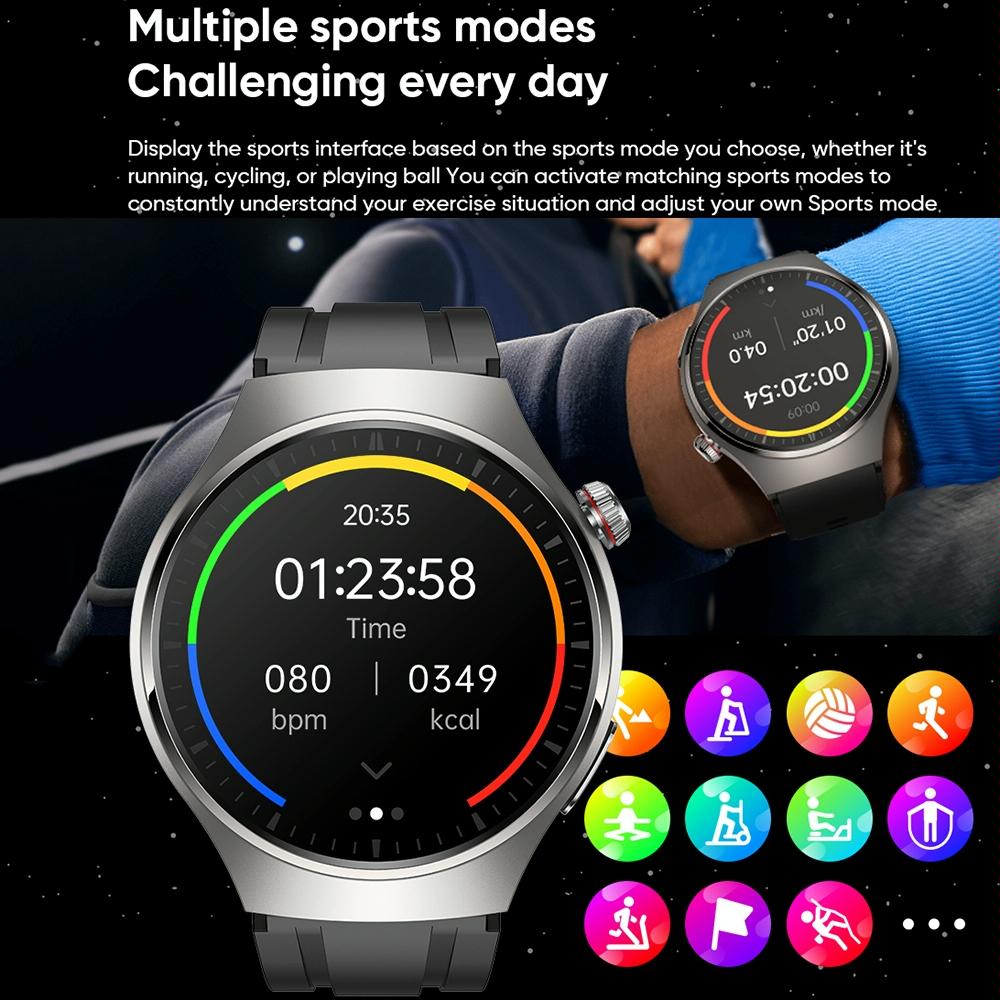 1.43 Inch Amoled Ip67 Smart Call Watch Support Ecg / Body Temperature / Blood Glucose Monitoring - Silver 12
