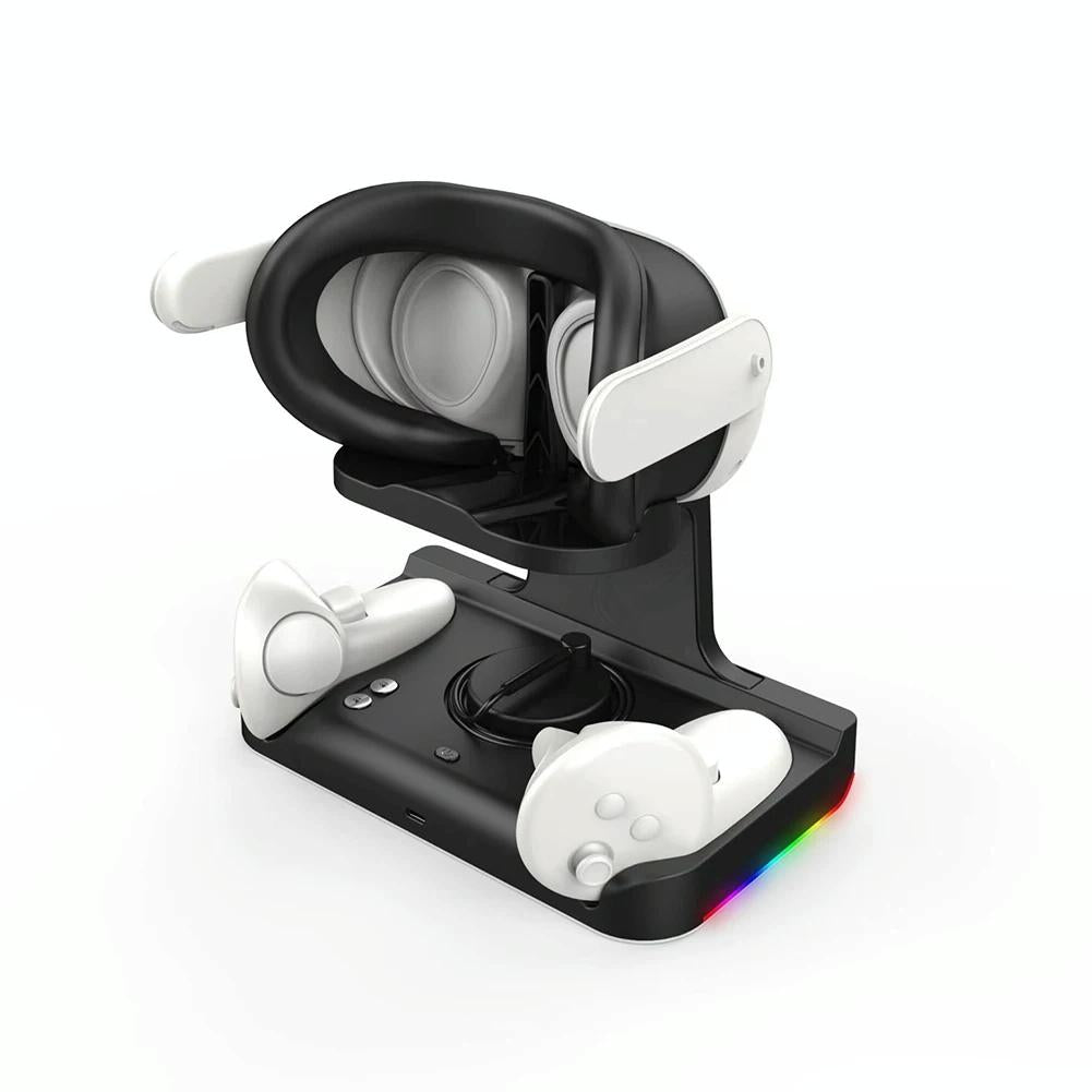 Meta Quest 3 Vr Charging Stand with Grip - Black 6