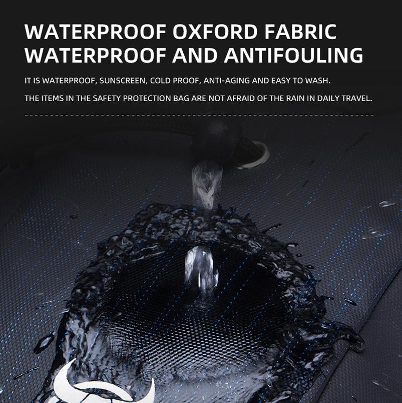 Large Capacity Waterproof Chest Bag With Usb Charging Crossbody Design - White 8