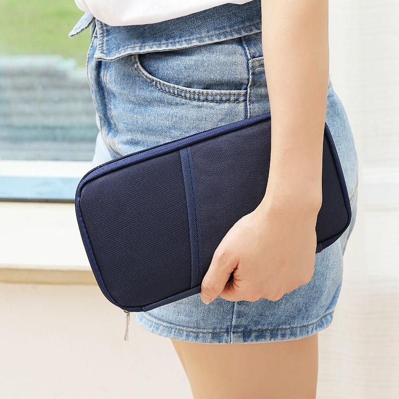 Multifunctional Travel Document Bag Passport & Ticket Holder - Blue 7