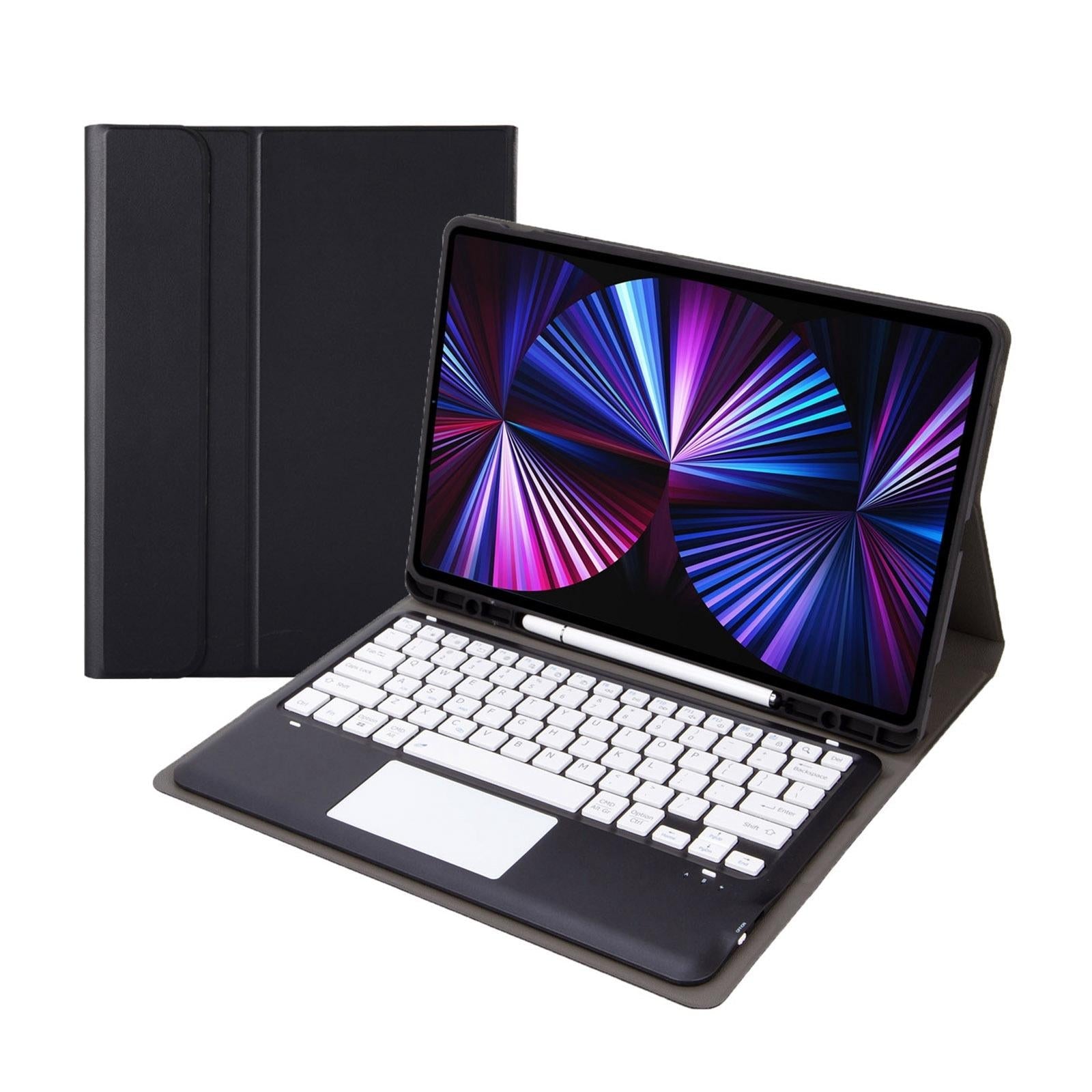 Detachable Bluetooth Keyboard Leather Case For Ipad Pro 12.9 2021 / 2020 / 2018 With Touch Pad - Pink 7