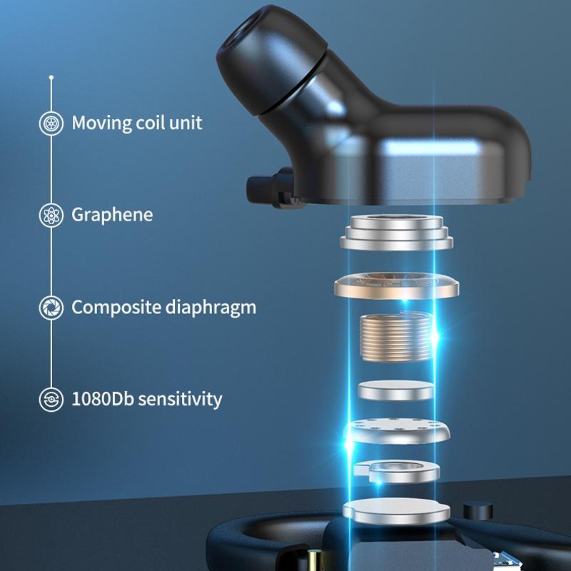 Wireless Bluetooth Earphones with Charging Case - F8 - Blue Single Ear 3