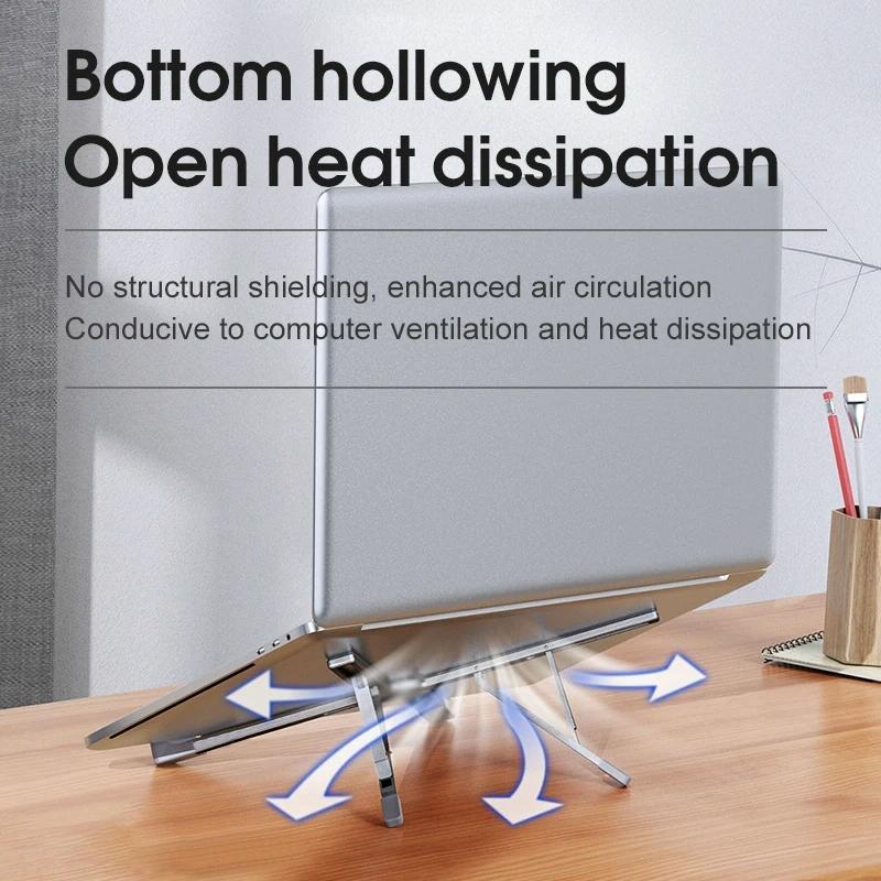 Versatile Laptop Docking Stand with Enhanced Cooling and Folding Design - Gray 10