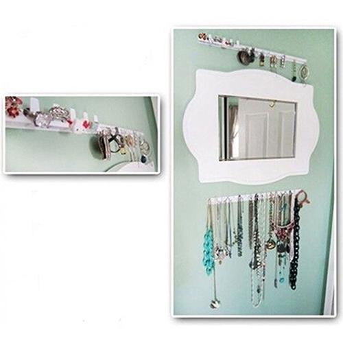 9 Piece White Adhesive Wall Jewelry Hooks 5