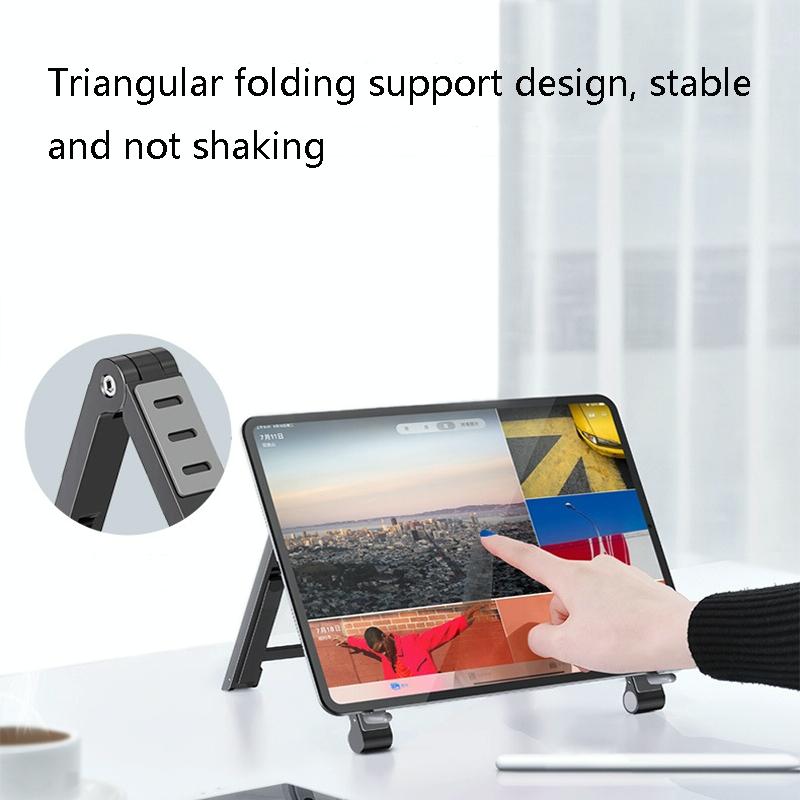 Portable Aluminum Notebook Stand - Compact Cooling Bracket - Silver 6